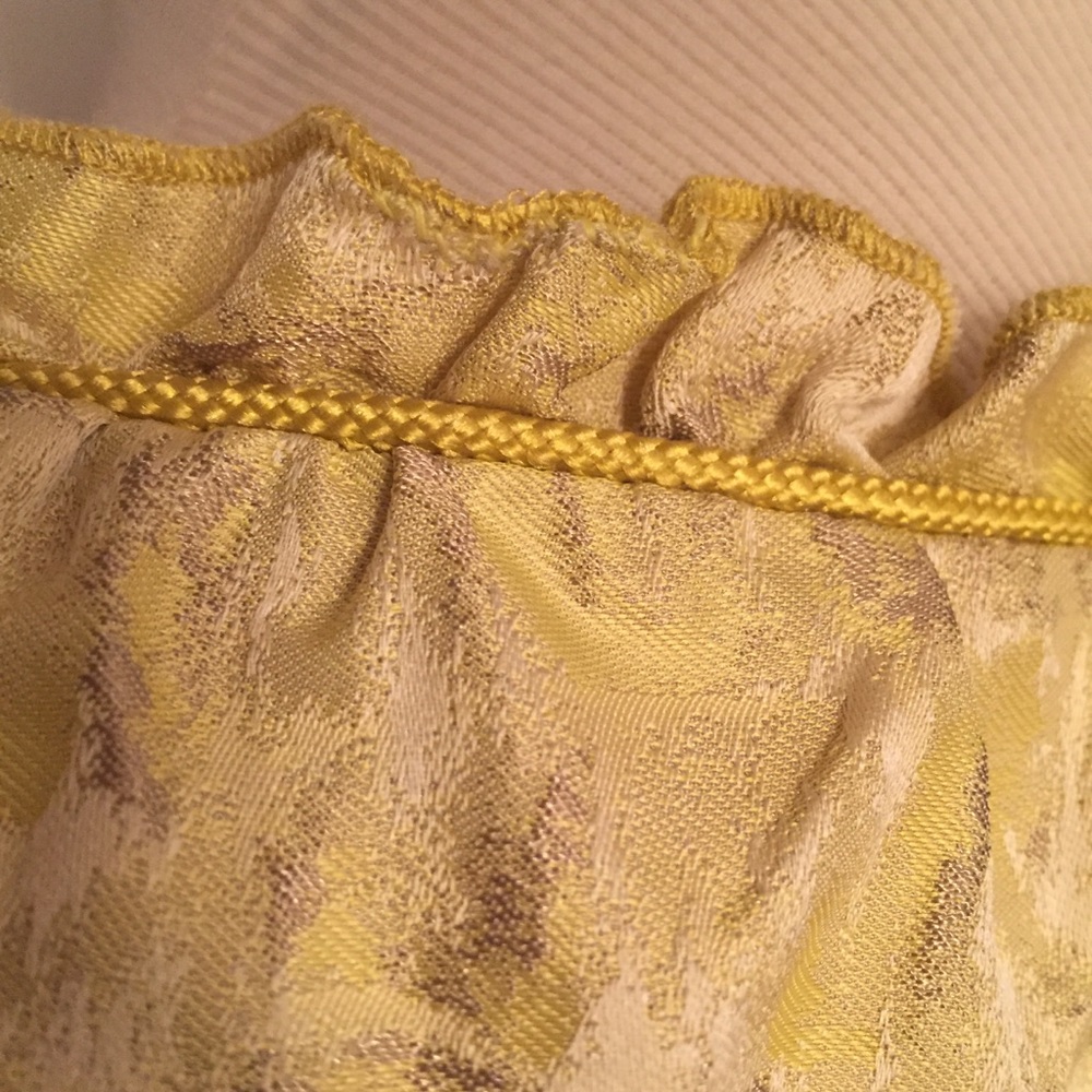 ETCETERA DRESS YELLOW SILVER SHIMMER SHEATH Size 4 - Picture 6 of 7